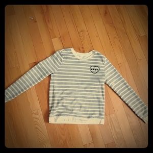 Striped pullover sweatshirt